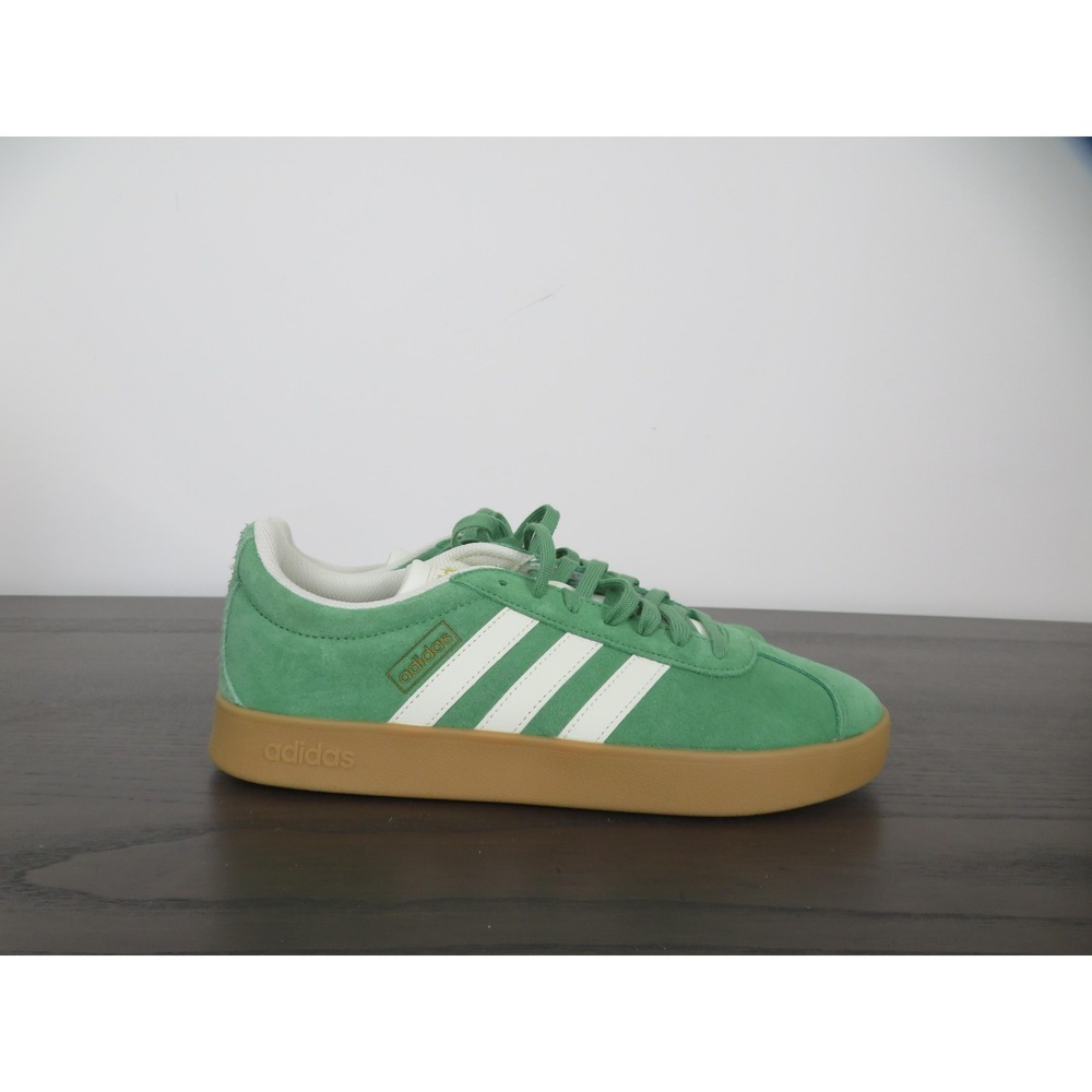 Adidas VL Court 2.0 Shoes Mens 8.5 Green Suede Low Top Casual Sneakers JH5077